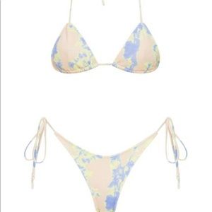 Triangl tie dye string bathing suit